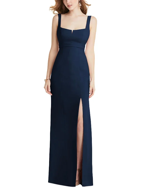 Womens Square Neck Cocktail Evening Dress Tunics Short Trendy