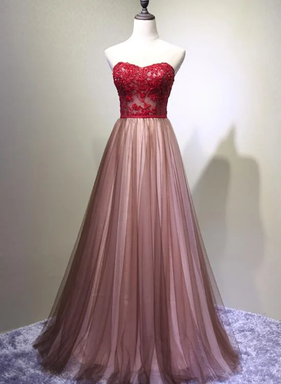 Beautiful Red and Pink Sweetheart A-line Junior Prom Dress, Prom Gown, Party Dress Tunics Practical durable Beautiful Red and Pink Sweetheart A-line Junior Prom Dress, Prom Gown, Party Dress Tunics Practical durable