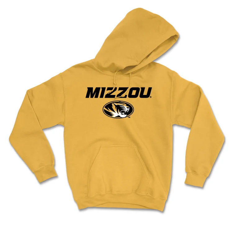 Gold Women's Soccer Mizzou Hoodie - Keegan Good Hoodie with Hem Contrast Bold Stylish Gold Women's Soccer Mizzou Hoodie - Keegan Good Hoodie with Hem Contrast Bold Stylish