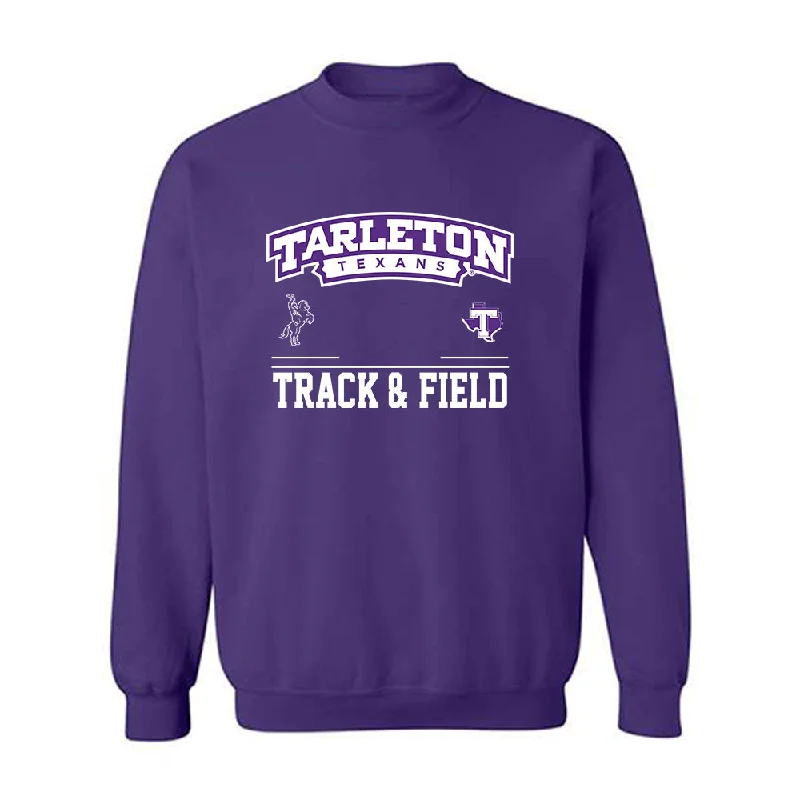 Tarleton State - NCAA Women's Track & Field : Nyla Barlow - Classic Fashion Shersey Crewneck Sweatshirt Hoodie with Drawcord Adjustable Secure