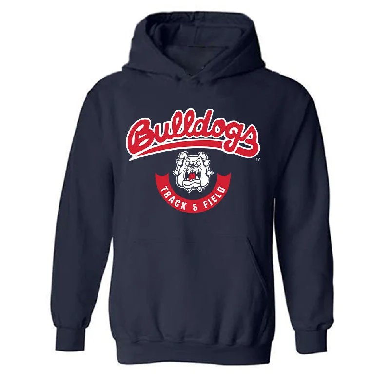 Fresno State - NCAA Women's Track & Field : Anne Remlinger - Classic Shersey Hooded Sweatshirt Hoodie with Reflective Safety Nightwear Fresno State - NCAA Women's Track & Field : Anne Remlinger - Classic Shersey Hooded Sweatshirt Hoodie with Reflective Safety Nightwear