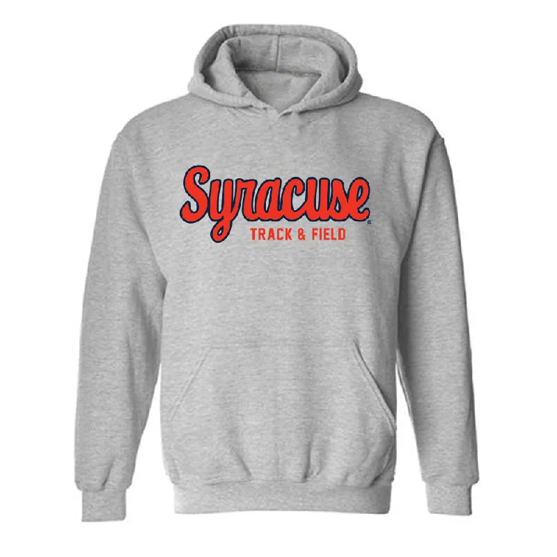 Syracuse - NCAA Women's Track & Field : Maya Dubrovsky - Classic Shersey Hooded Sweatshirt Hoodie with Hem Raw Edge Edgy Unfinished Syracuse - NCAA Women's Track & Field : Maya Dubrovsky - Classic Shersey Hooded Sweatshirt Hoodie with Hem Raw Edge Edgy Unfinished