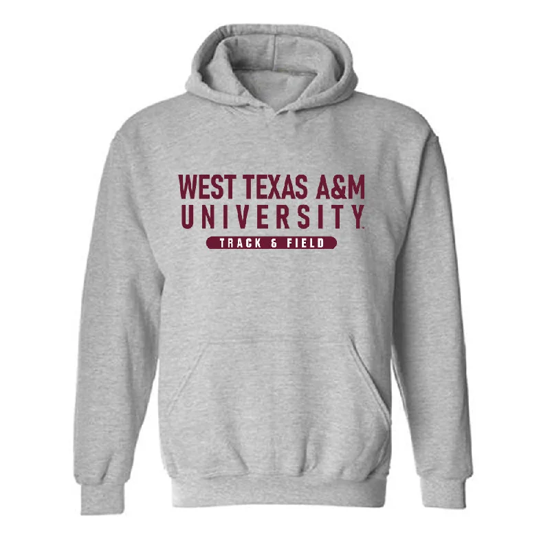 WTAMU - NCAA Women's Track & Field : Asana Hamidu - Hooded Sweatshirt Hoodie with Zipper Placket Modern Functional WTAMU - NCAA Women's Track & Field : Asana Hamidu - Hooded Sweatshirt Hoodie with Zipper Placket Modern Functional