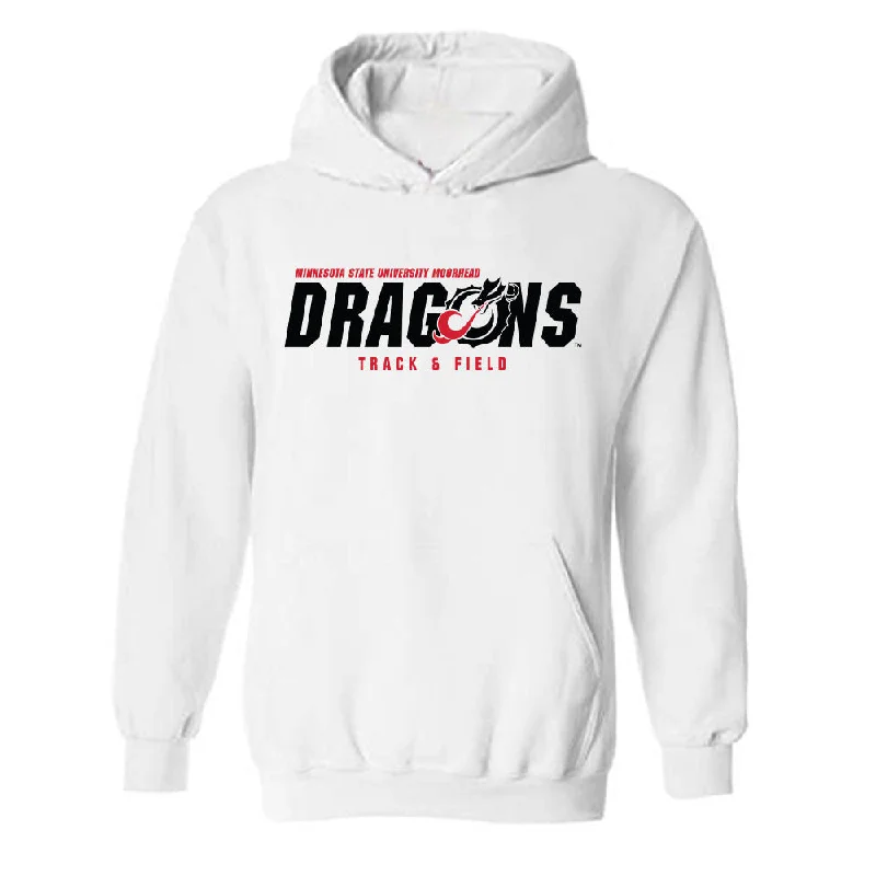 MSUM - NCAA Women's Track & Field : Victory Godah - Hooded Sweatshirt Hoodie with Hem Contrast Bold Stylish MSUM - NCAA Women's Track & Field : Victory Godah - Hooded Sweatshirt Hoodie with Hem Contrast Bold Stylish