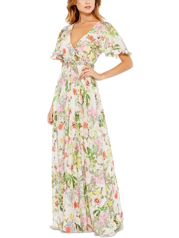Womens Rhinestone Maxi Evening Dress Tunics Summer linen