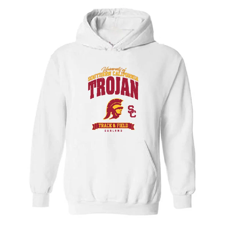 USC - NCAA Women's Track & Field : Reese Garland - Classic Fashion Shersey Hooded Sweatshirt Hoodie with Side Slits Relaxed Casual USC - NCAA Women's Track & Field : Reese Garland - Classic Fashion Shersey Hooded Sweatshirt Hoodie with Side Slits Relaxed Casual