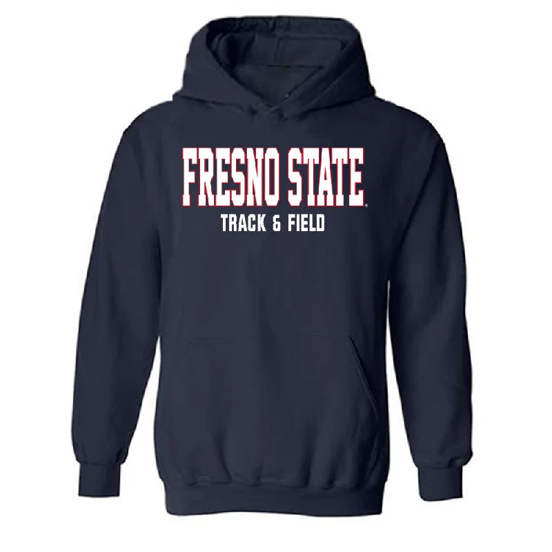 Fresno State - NCAA Women's Track & Field : Anne Remlinger - Generic Shersey Hooded Sweatshirt Hoodie with Raw Hem Edgy Unfinished Fresno State - NCAA Women's Track & Field : Anne Remlinger - Generic Shersey Hooded Sweatshirt Hoodie with Raw Hem Edgy Unfinished