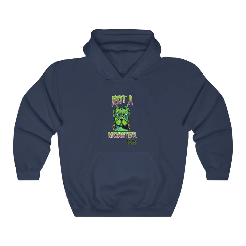 Not a Monster| Unisex Heavy Blend™ Hooded Sweatshirt Hoodie with Raw Hem Edgy Unfinished Not a Monster| Unisex Heavy Blend™ Hooded Sweatshirt Hoodie with Raw Hem Edgy Unfinished