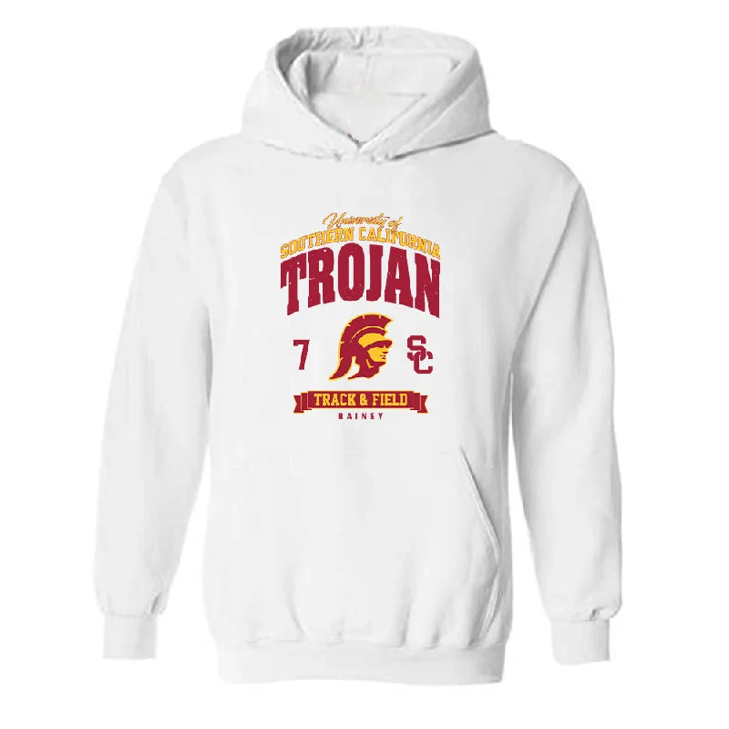 USC - NCAA Women's Track & Field : Darius Rainey - Classic Fashion Shersey Hooded Sweatshirt Hoodie with Back Slit Movement Comfort USC - NCAA Women's Track & Field : Darius Rainey - Classic Fashion Shersey Hooded Sweatshirt Hoodie with Back Slit Movement Comfort