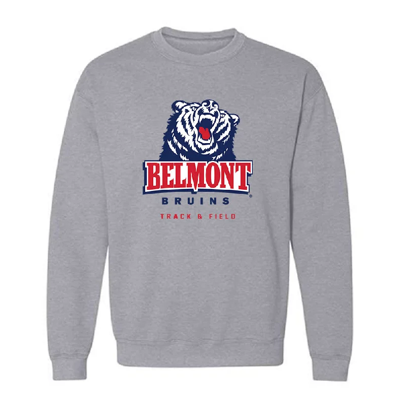 Belmont - NCAA Women's Track & Field : Anna Barr - Classic Shersey Crewneck Sweatshirt Hoodie with Raw Hem Edgy Unfinished Belmont - NCAA Women's Track & Field : Anna Barr - Classic Shersey Crewneck Sweatshirt Hoodie with Raw Hem Edgy Unfinished