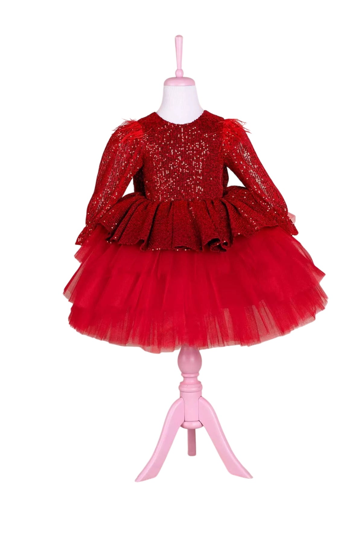 Nicole Red Party Dress Tunics Spring floral