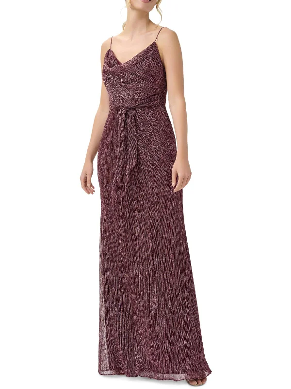 Womens Metallic Maxi Evening Dress Tunics Trousers formal