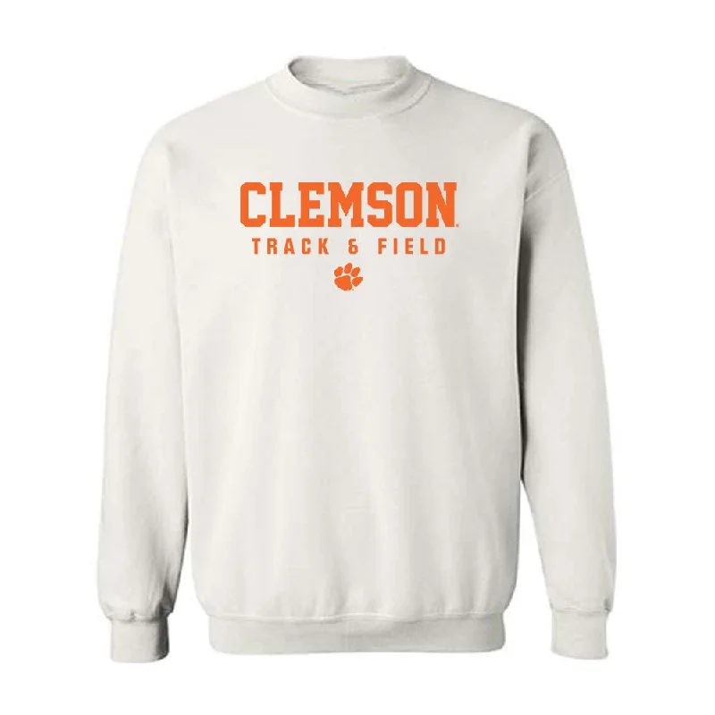Clemson - NCAA Women's Track & Field : Gladys Chepngetich - Classic Shersey Crewneck Sweatshirt Hoodie with Mock Neck Collared Structured Clemson - NCAA Women's Track & Field : Gladys Chepngetich - Classic Shersey Crewneck Sweatshirt Hoodie with Mock Neck Collared Structured