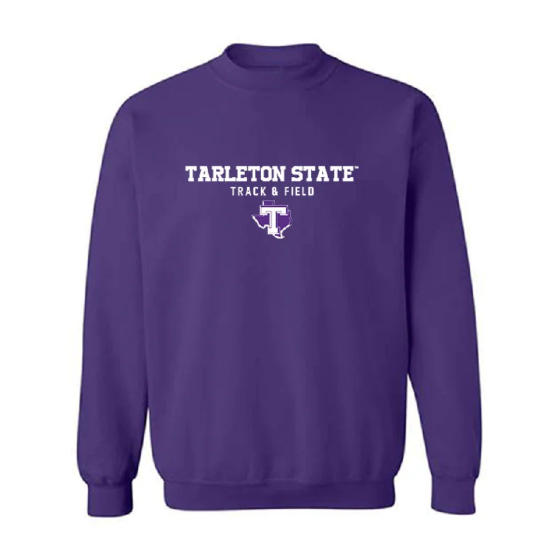 Tarleton State - NCAA Women's Track & Field : Nyla Barlow - Classic Shersey Crewneck Sweatshirt Hoodie with Zipper Versatile Modern Tarleton State - NCAA Women's Track & Field : Nyla Barlow - Classic Shersey Crewneck Sweatshirt Hoodie with Zipper Versatile Modern
