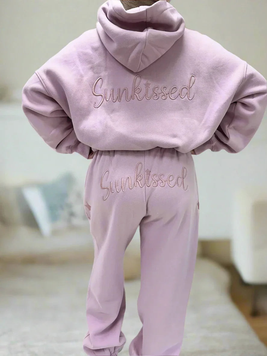 Sunkissed Coconut Script Hoodie Hoodie with Hem Drawcord Adjustable Customizable