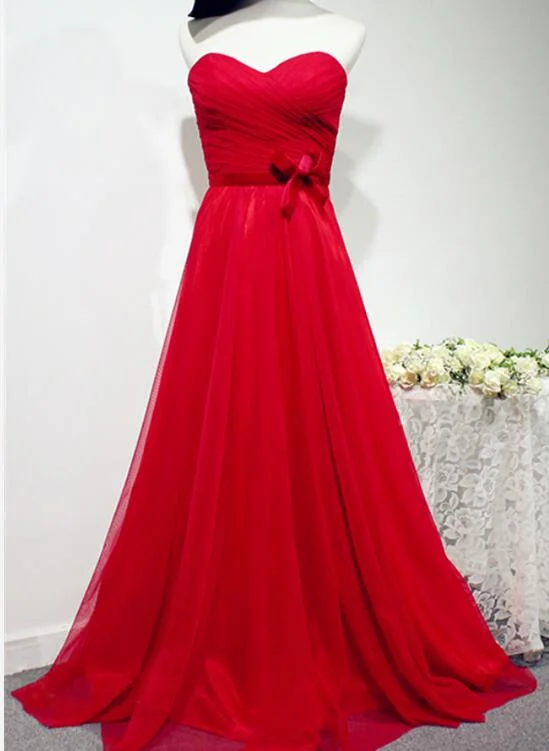 Pretty Red Chiffon Long Prom Dress , Red Formal Gowns, Party Dresses High-Low Hemline Casual Pretty Red Chiffon Long Prom Dress , Red Formal Gowns, Party Dresses High-Low Hemline Casual