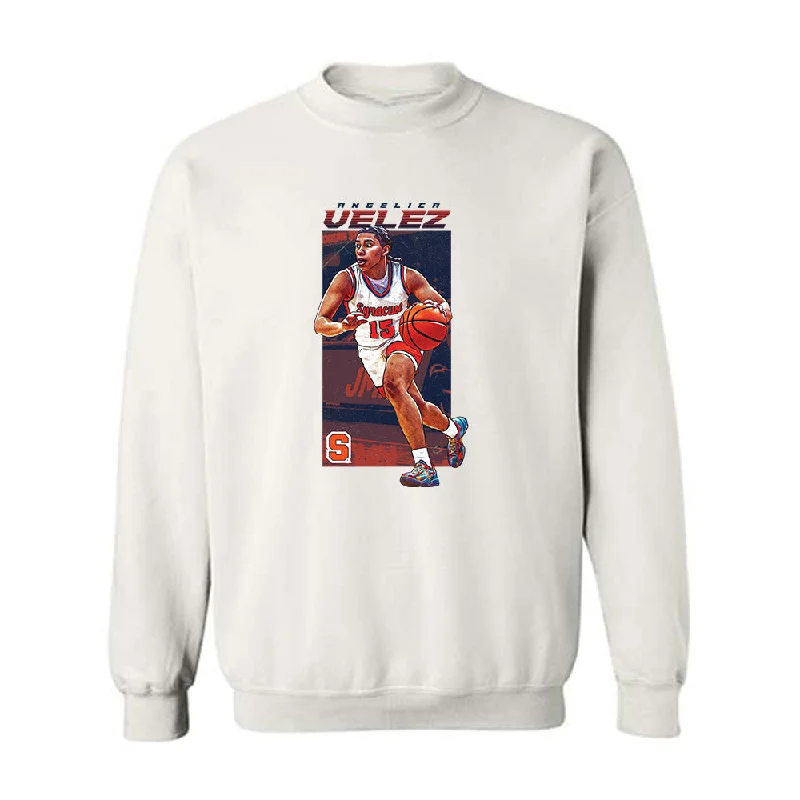 Syracuse - NCAA Women's Basketball : Angelica Velez - Individual Caricature Crewneck Sweatshirt Oversized Hoodie Comfort Casual Syracuse - NCAA Women's Basketball : Angelica Velez - Individual Caricature Crewneck Sweatshirt Oversized Hoodie Comfort Casual