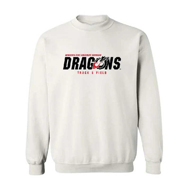 MSUM - NCAA Women's Track & Field : Victory Godah - Crewneck Sweatshirt Hoodie with Hem Raw Edge Edgy Unfinished MSUM - NCAA Women's Track & Field : Victory Godah - Crewneck Sweatshirt Hoodie with Hem Raw Edge Edgy Unfinished