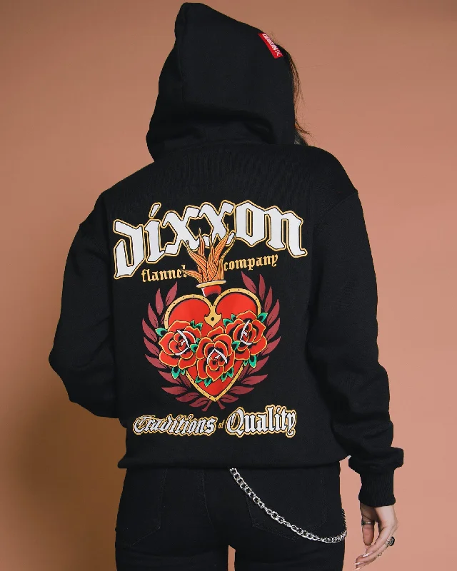 Women's Sacred Traditions of Quality Zip Up Hoodie - Black Hoodie with Drawcord Adjustable Secure Women's Sacred Traditions of Quality Zip Up Hoodie - Black Hoodie with Drawcord Adjustable Secure