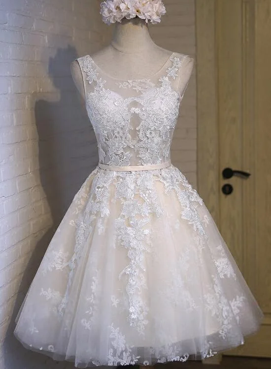 Lovely Ivory Short Tulle with Lace Detail Party Dress , Cute Formal Dresses, Teen Formal Dresses Tunics Top rated Lovely Ivory Short Tulle with Lace Detail Party Dress , Cute Formal Dresses, Teen Formal Dresses Tunics Top rated