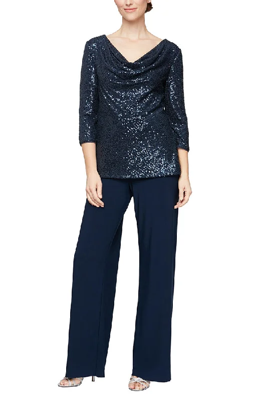 Alex Evenings 8196808 - Pantsuit Chic Checkered Pants