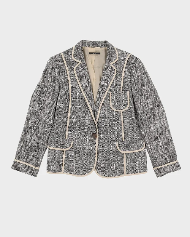 Hugo Boss Tweed Blazer Jacket - M Herringbone Jacket Checkered Jacket Solid Jacket