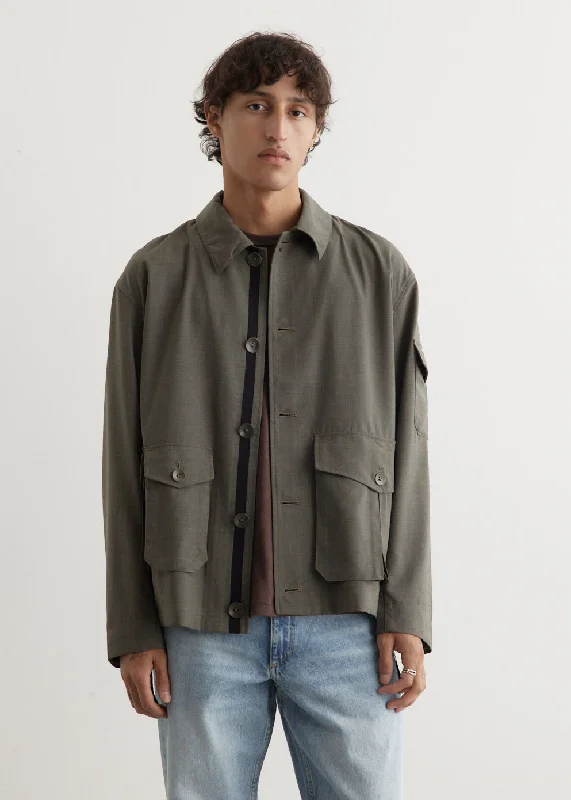 Cade Tropical Wool Jacket Denim Jacket Leather Jacket Suede Jacket