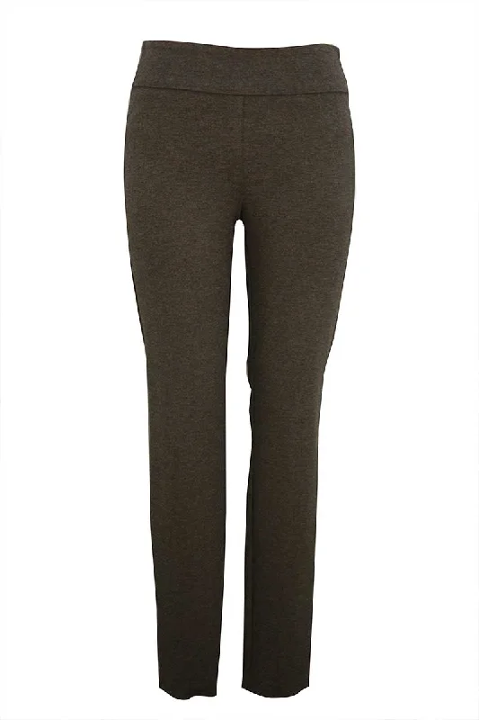 Basic Ponte Slimming Pant in Charcoal by Up! Pants Formal Stretch Pants