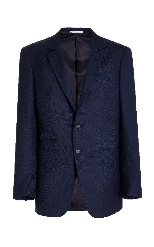 Irving Jacket in Dark Navy Virgin Wool Twill Wool Jacket Cashmere Jacket Tweed Jacket Irving Jacket in Dark Navy Virgin Wool Twill Wool Jacket Cashmere Jacket Tweed Jacket