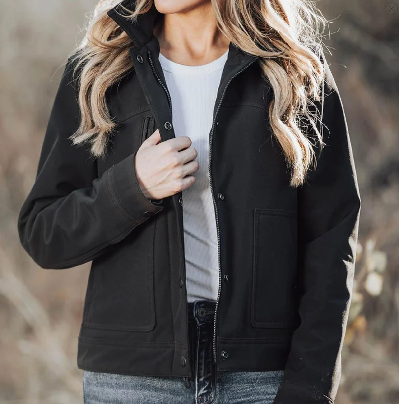 STS Ranchwear Ladies Spilled Whiskey Enzyme Black Softshell Jacket STS9422 Stand-Up Collar Roll-Neck Collar Turtle Neck STS Ranchwear Ladies Spilled Whiskey Enzyme Black Softshell Jacket STS9422 Stand-Up Collar Roll-Neck Collar Turtle Neck
