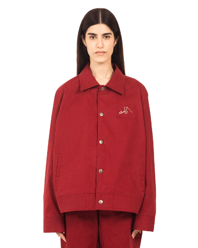 SCARLET TWILL JACKET Rayon Fabric Velvet Fabric Corduroy Fabric