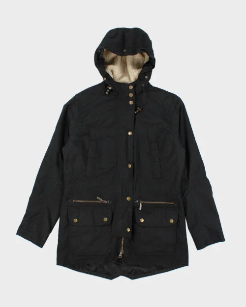 Barbour Black Hooded Jacket - M Trench Coat Raincoat Waterproof Jacket