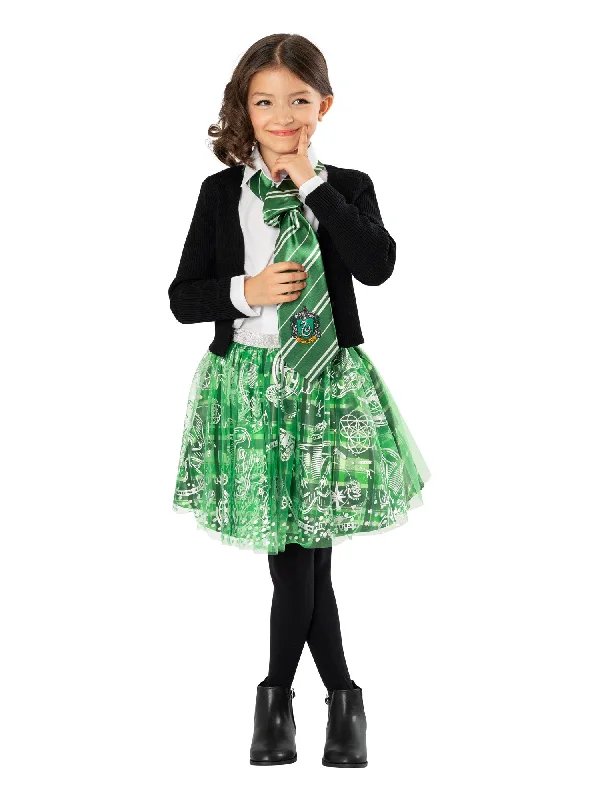 Harry Potter Slytherin Tutu Skirt Wizarding Fashion leather skirt sleek
