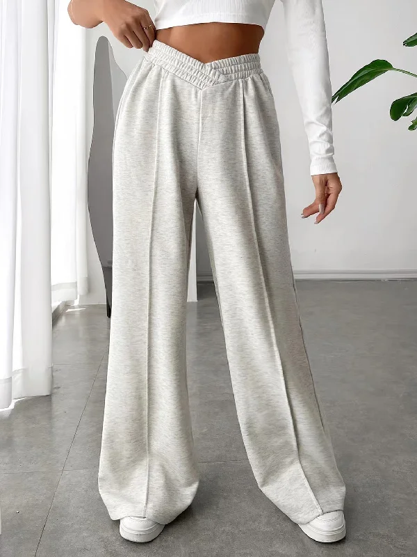 Hazel Blues® |  Elastic Waist Wide Leg Pants Soft Cotton Pants