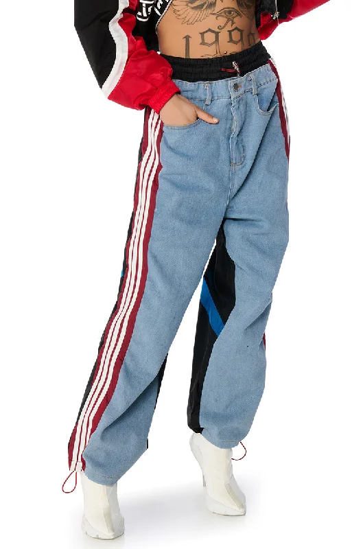 HAMILTON NYLON DENIM RACING PANT Fashionable Sporty Pants