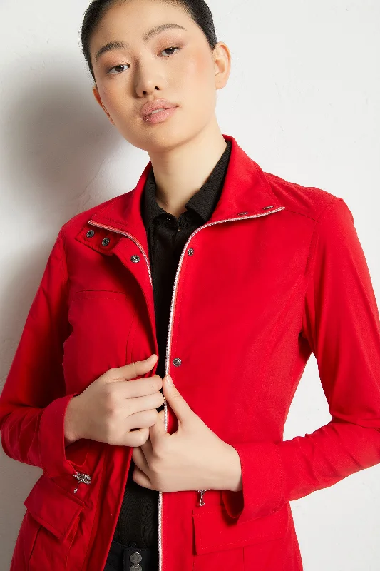 Kenya Safari Jacket Red Welt Pockets Slit Pockets Flap Pockets
