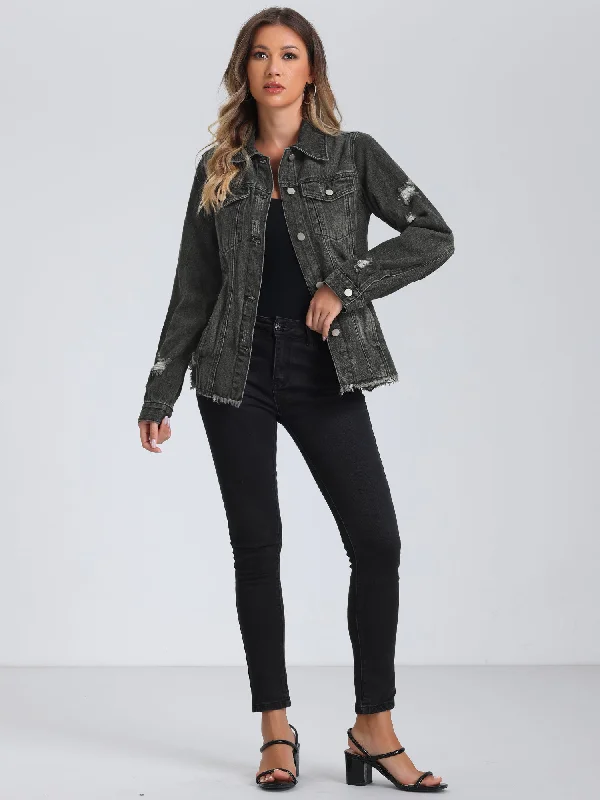 Denim Frayed Washed Pockets Button Down Jean Jacket Faux Fur Fabric Real Fur Fabric Shearling Fabric Denim Frayed Washed Pockets Button Down Jean Jacket Faux Fur Fabric Real Fur Fabric Shearling Fabric