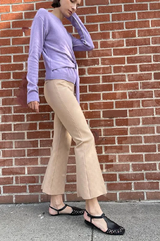 Kick Stretch-Cotton Pants in Subtle Jacquard Khaki Casual Plaid Pants
