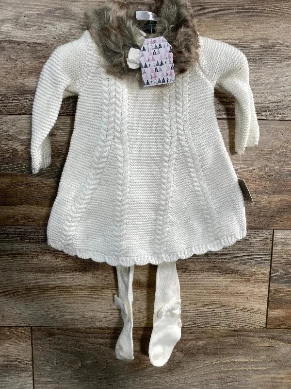 NEW Tahari 2pc Sweater Dress & Tights White sz 3-6m Wool Sweater Cotton Sweater Cashmere Sweater NEW Tahari 2pc Sweater Dress & Tights White sz 3-6m Wool Sweater Cotton Sweater Cashmere Sweater