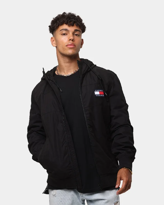 Tommy Jeans Nylon Jacket Black Insulated Jacket Fitted Jacket Loose Jacket