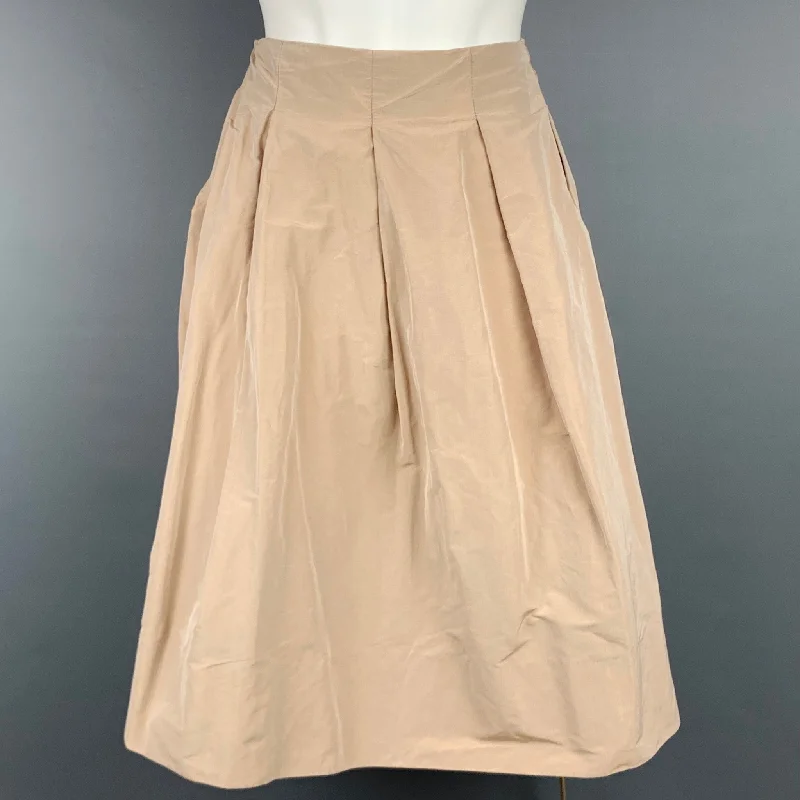 ERICA TANOV Size M Taupe Cotton Blend Bubble Skirt velvet skirt luxury