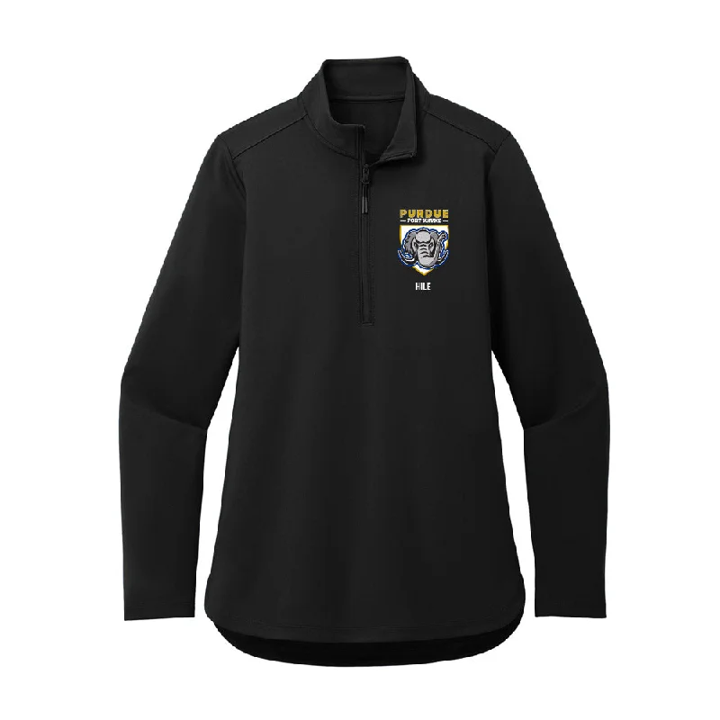 PFW - NCAA Women's Cross Country : Haylee Hile - Women's Premium Quarter Zip Jacket Satin Jacket Silk Jacket Chiffon Jacket