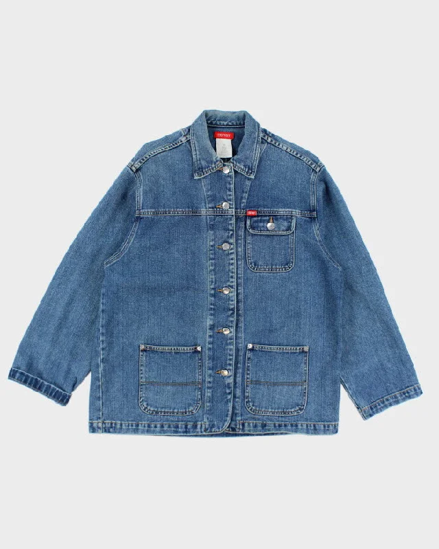 Vintage Y2K Esprit Multi Pocket Boxy Denim Jacket - M One-Shoulder Jacket Off-the-Shoulder Jacket Asymmetrical Jacket Vintage Y2K Esprit Multi Pocket Boxy Denim Jacket - M One-Shoulder Jacket Off-the-Shoulder Jacket Asymmetrical Jacket