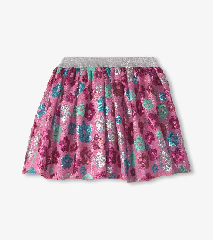 Daisy Sequins Sequin Tulle Skirt chiffon skirt floaty