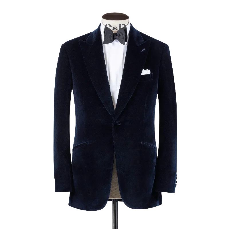 Peak Lapel Jacket in Midnight Blue Velvet Rayon Jacket Velvet Jacket Corduroy Jacket Peak Lapel Jacket in Midnight Blue Velvet Rayon Jacket Velvet Jacket Corduroy Jacket