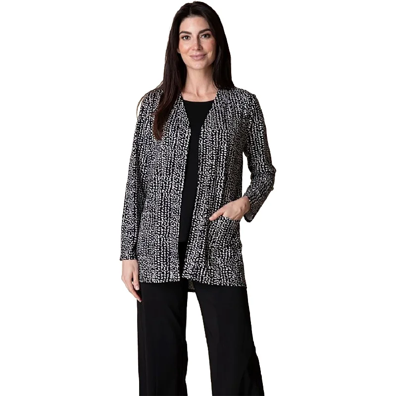 Women's Habitat Long Shirred Open Front Jacket Black Dots Elasticated Jacket Padded Jacket Insulated Jacket Women's Habitat Long Shirred Open Front Jacket Black Dots Elasticated Jacket Padded Jacket Insulated Jacket