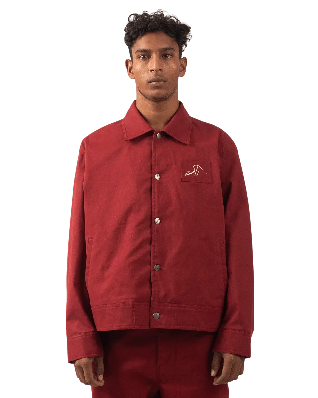 SCARLET TWILL JACKET Cotton Fabric Linen Fabric Terry Fabric