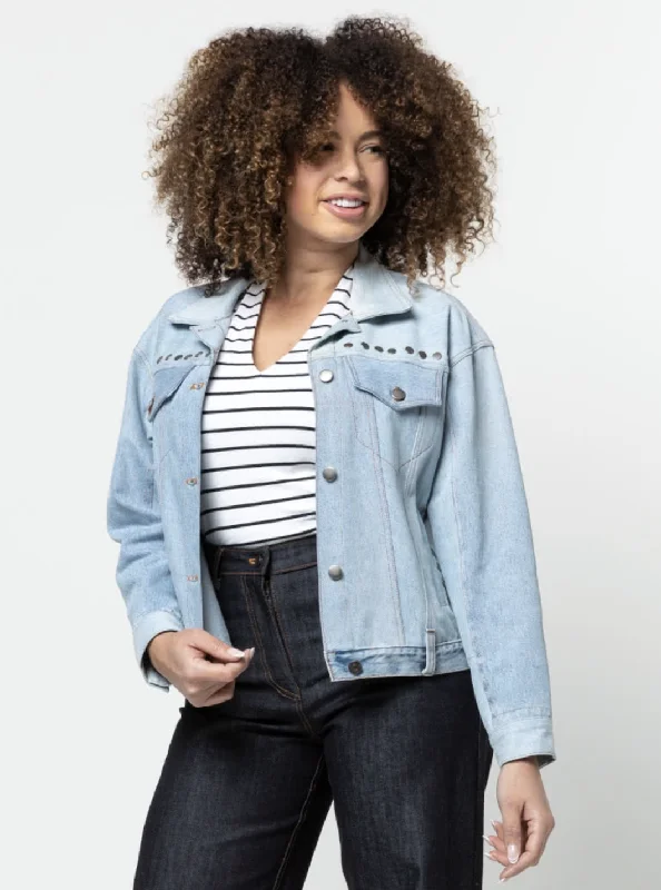 Style Arc Stevie Jean Jacket Front Pockets Side Pockets Patch Pockets