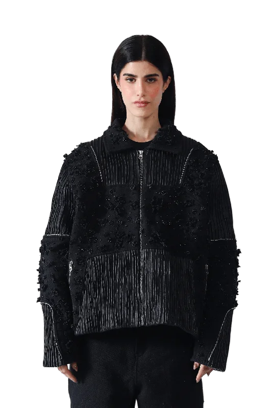 Murky Jacket Boat Neck Shawl Collar Notched Collar