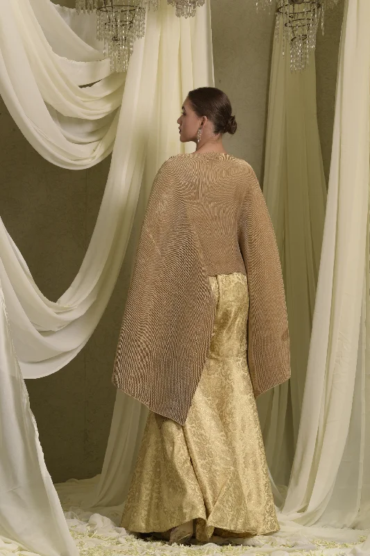 Divine Embroidered Cape With Sharara Pants Fashionable Jogger Pants